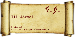 Ill József névjegykártya